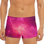 Purple Nebula Cloud Galaxy Space Print Men's Short Boxer Briefs