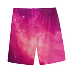 Purple Nebula Cloud Galaxy Space Print Men's Sports Shorts