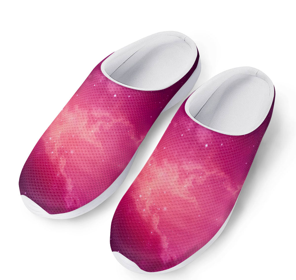Purple Nebula Cloud Galaxy Space Print Mesh Casual Shoes