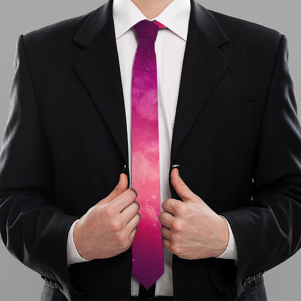 Purple Nebula Cloud Galaxy Space Print Necktie