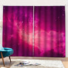 Purple Nebula Cloud Galaxy Space Print Pencil Pleat Curtains