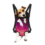 Purple Nebula Cloud Galaxy Space Print Pet Carrier Backpack