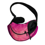 Purple Nebula Cloud Galaxy Space Print Pet Sling Carrier