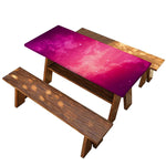 Purple Nebula Cloud Galaxy Space Print Picnic Table Cover