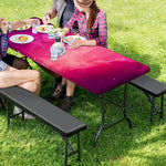 Purple Nebula Cloud Galaxy Space Print Picnic Table Cover