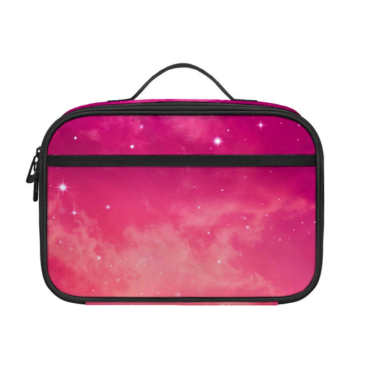 Purple Nebula Cloud Galaxy Space Print Portable Lunch Bag