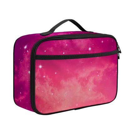 Purple Nebula Cloud Galaxy Space Print Portable Lunch Bag