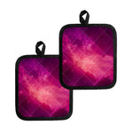 Purple Nebula Cloud Galaxy Space Print Pot Holders