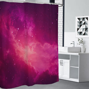 Purple Nebula Cloud Galaxy Space Print Premium Shower Curtain