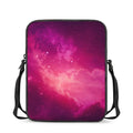 Purple Nebula Cloud Galaxy Space Print Rectangular Crossbody Bag