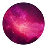Purple Nebula Cloud Galaxy Space Print Round Blanket