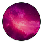 Purple Nebula Cloud Galaxy Space Print Round Floor Mat