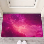 Purple Nebula Cloud Galaxy Space Print Rubber Doormat