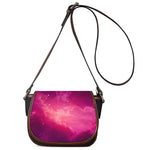 Purple Nebula Cloud Galaxy Space Print Saddle Bag