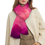 Purple Nebula Cloud Galaxy Space Print Scarf