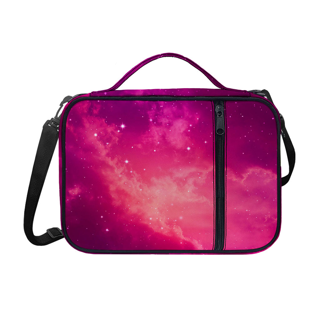 Purple Nebula Cloud Galaxy Space Print Shoulder Strap Bible Bag