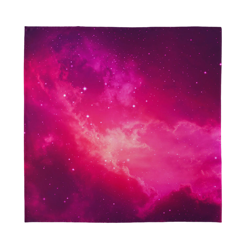 Purple Nebula Cloud Galaxy Space Print Silk Bandana