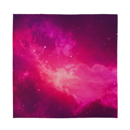 Purple Nebula Cloud Galaxy Space Print Silk Bandana