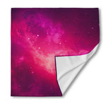 Purple Nebula Cloud Galaxy Space Print Silk Bandana