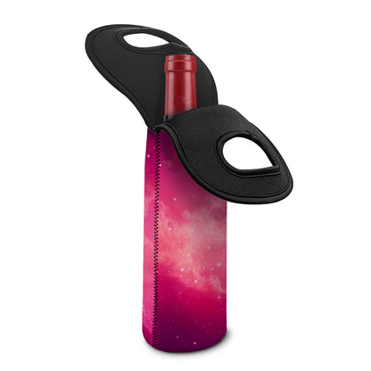 Purple Nebula Cloud Galaxy Space Print Single Neoprene Wine Tote