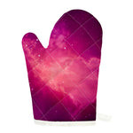 Purple Nebula Cloud Galaxy Space Print Single Oven Mitt