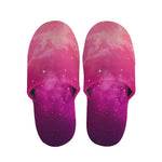 Purple Nebula Cloud Galaxy Space Print Slippers
