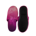 Purple Nebula Cloud Galaxy Space Print Slippers