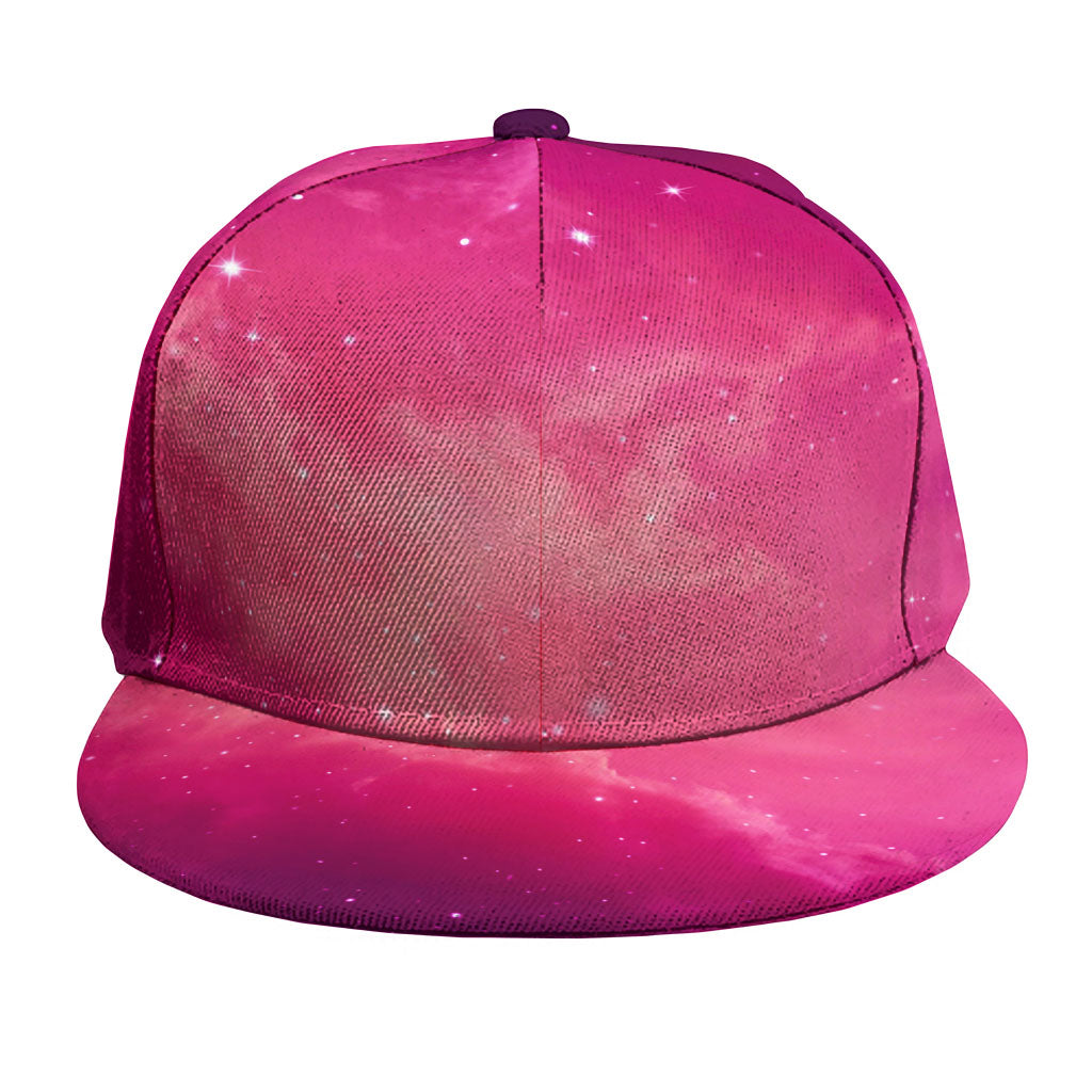 Purple Nebula Cloud Galaxy Space Print Snapback Cap