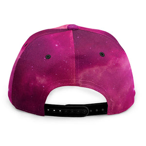 Purple Nebula Cloud Galaxy Space Print Snapback Cap