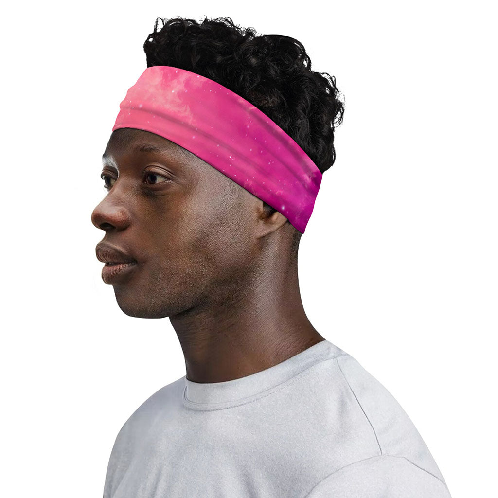 Purple Nebula Cloud Galaxy Space Print Sports Headband