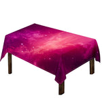 Purple Nebula Cloud Galaxy Space Print Tablecloth