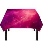 Purple Nebula Cloud Galaxy Space Print Tablecloth