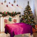 Purple Nebula Cloud Galaxy Space Print Tablecloth