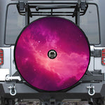 Purple Nebula Cloud Galaxy Space Print Tire Cover With Camera Hole