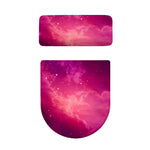 Purple Nebula Cloud Galaxy Space Print Toilet Lid And Tank Cover Set