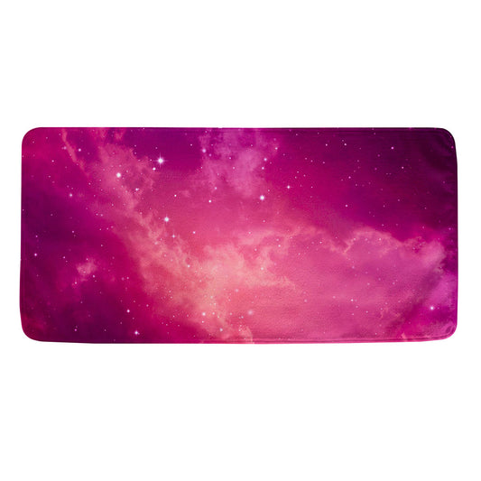 Purple Nebula Cloud Galaxy Space Print Towel