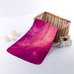 Purple Nebula Cloud Galaxy Space Print Towel