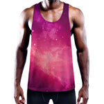 Purple Nebula Cloud Galaxy Space Print Training Tank Top