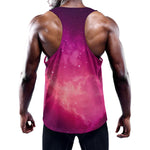 Purple Nebula Cloud Galaxy Space Print Training Tank Top