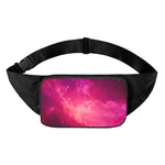 Purple Nebula Cloud Galaxy Space Print Waist Bag