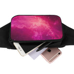 Purple Nebula Cloud Galaxy Space Print Waist Bag
