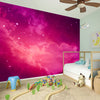 Purple Nebula Cloud Galaxy Space Print Wall Sticker