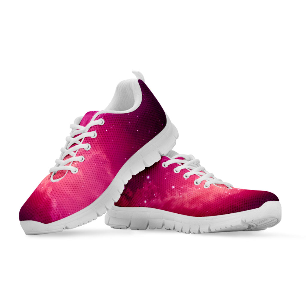 Purple Nebula Cloud Galaxy Space Print White Running Shoes