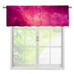 Purple Nebula Cloud Galaxy Space Print Window Valance