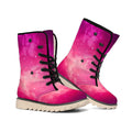 Purple Nebula Cloud Galaxy Space Print Winter Boots