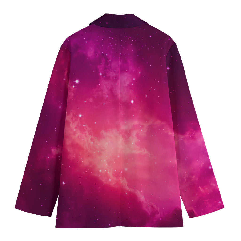 Purple Nebula Cloud Galaxy Space Print Women's Blazer