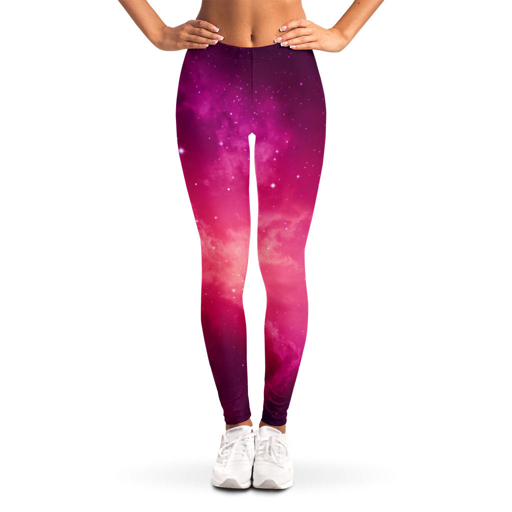 Purple Nebula Cloud Galaxy Space Print Women's Leggings