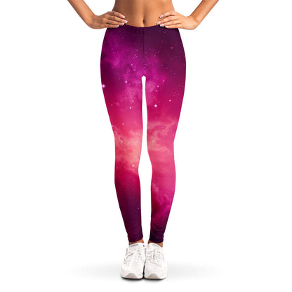 Purple Nebula Cloud Galaxy Space Print Women's Leggings