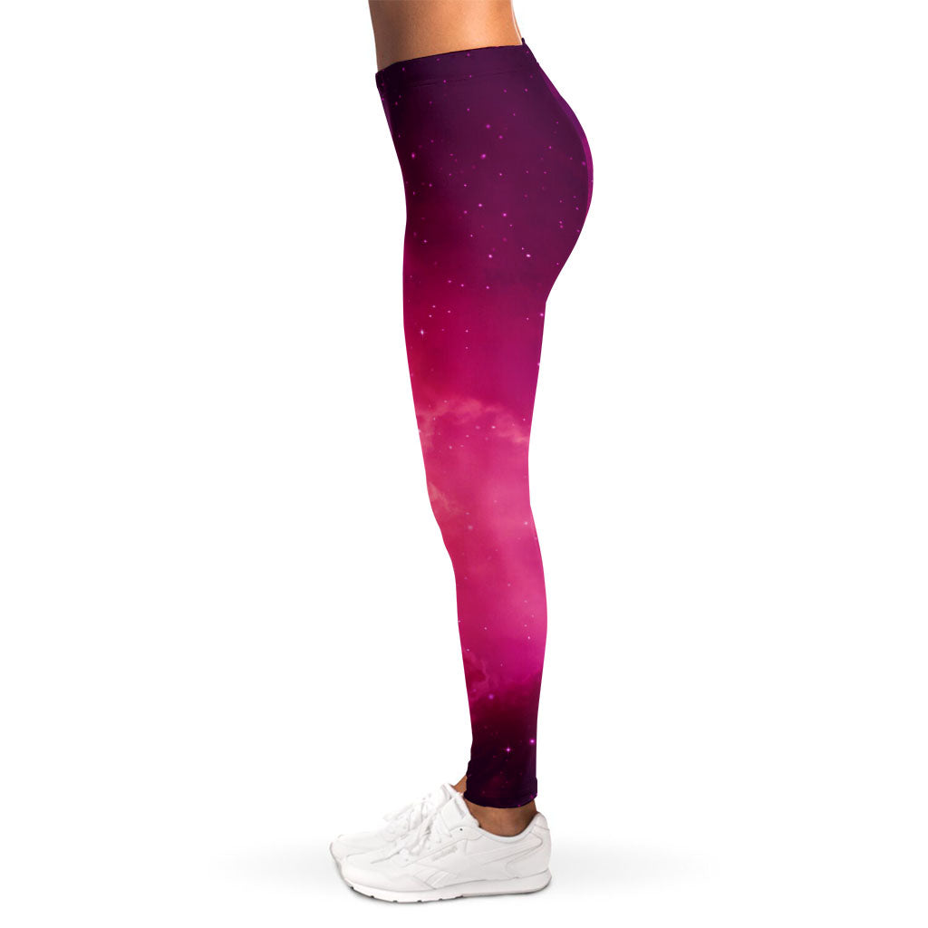Purple Nebula Cloud Galaxy Space Print Women's Leggings
