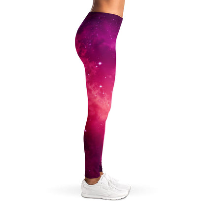 Purple Nebula Cloud Galaxy Space Print Women's Leggings